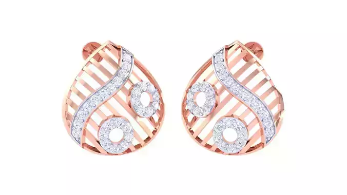 High Jewelry Diamond Studs Earrings 3dm stl 3mf obj glb gltf mtl 3D print model