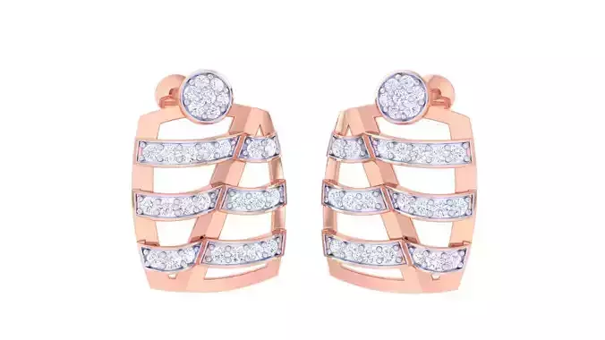 High Jewelry Diamond Studs Earrings 3dm stl 3mf obj glb gltf mtl 3D print model