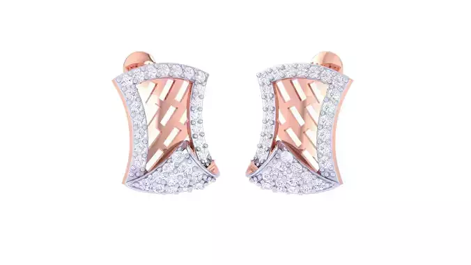 High Jewelry Diamond Studs Earrings 3dm stl 3mf obj glb gltf mtl