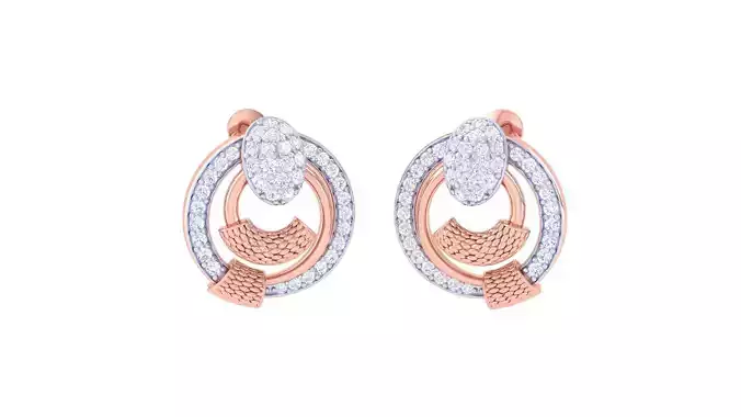 High Jewelry Diamond Studs Earrings 3dm stl 3mf obj glb gltf mtl