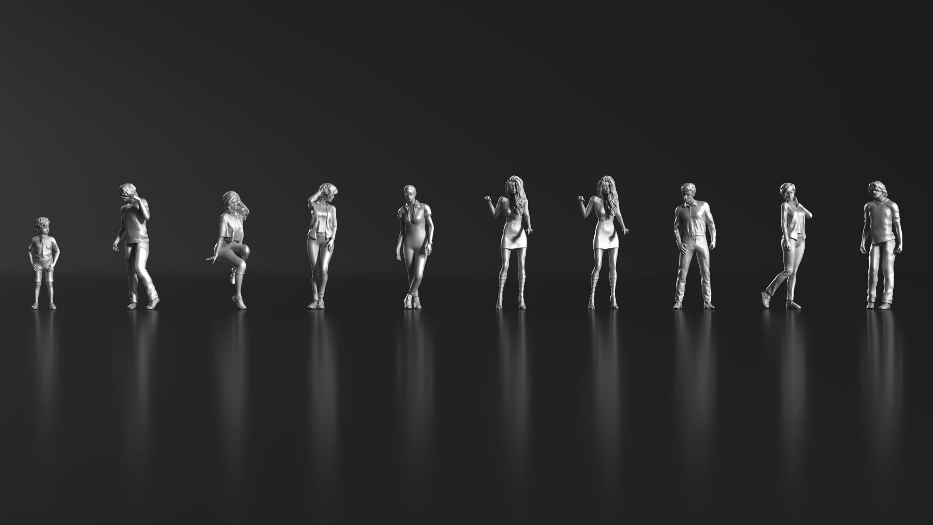 HD People 16 Stand 2 3D print model_2