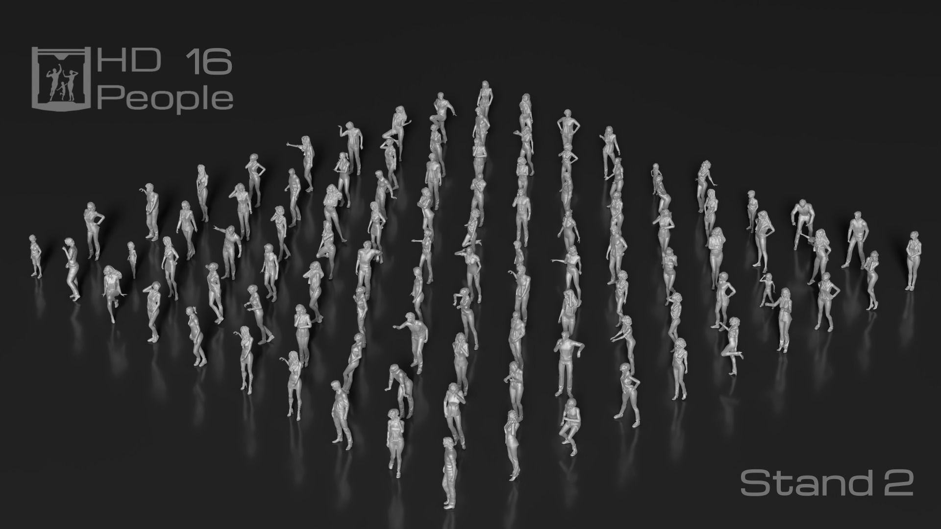 HD People 16 Stand 2 3D print model_1