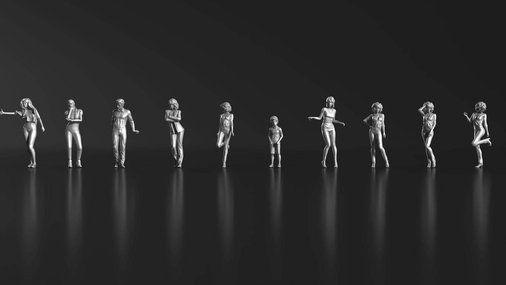 HD People 16 Stand 2 3D print model_7