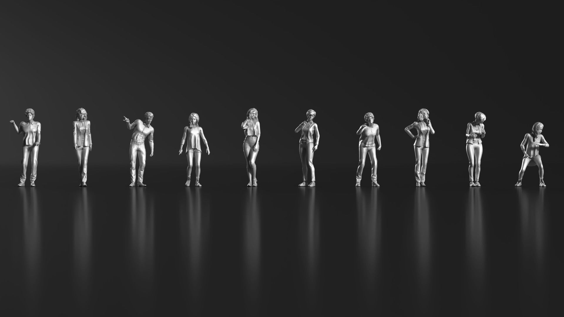 HD People 16 Stand 2 3D print model_4