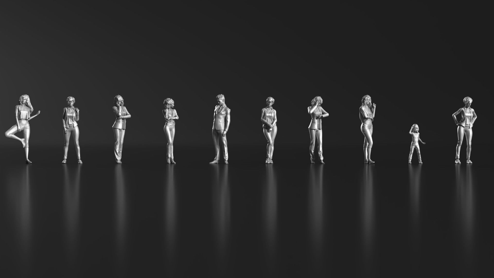 HD People 16 Stand 2 3D print model_9