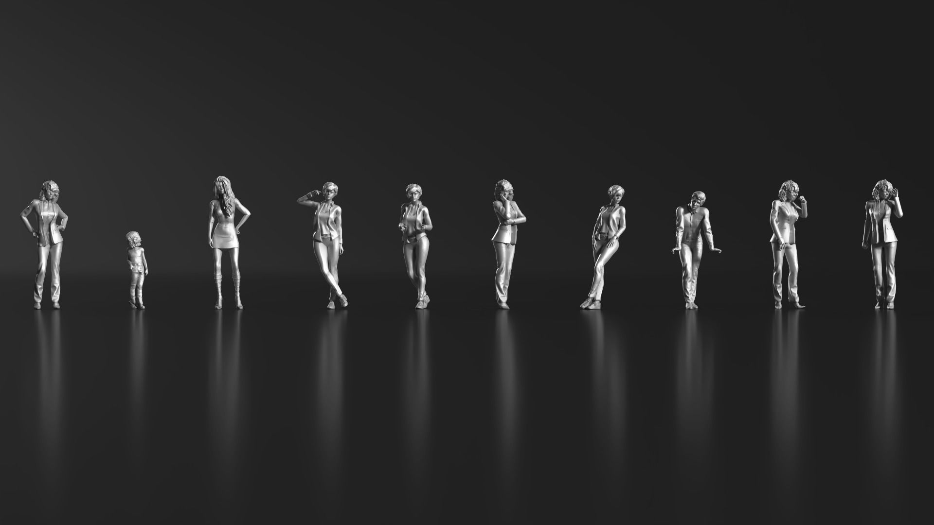 HD People 16 Stand 2 3D print model_3