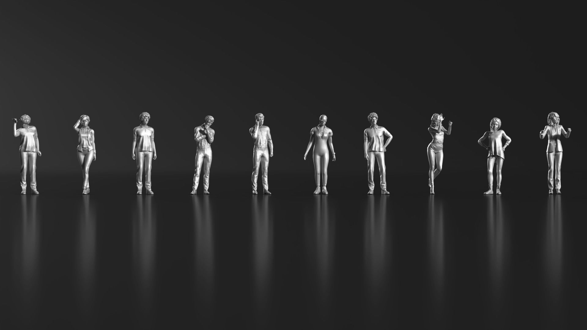 HD People 16 Stand 2 3D print model_8