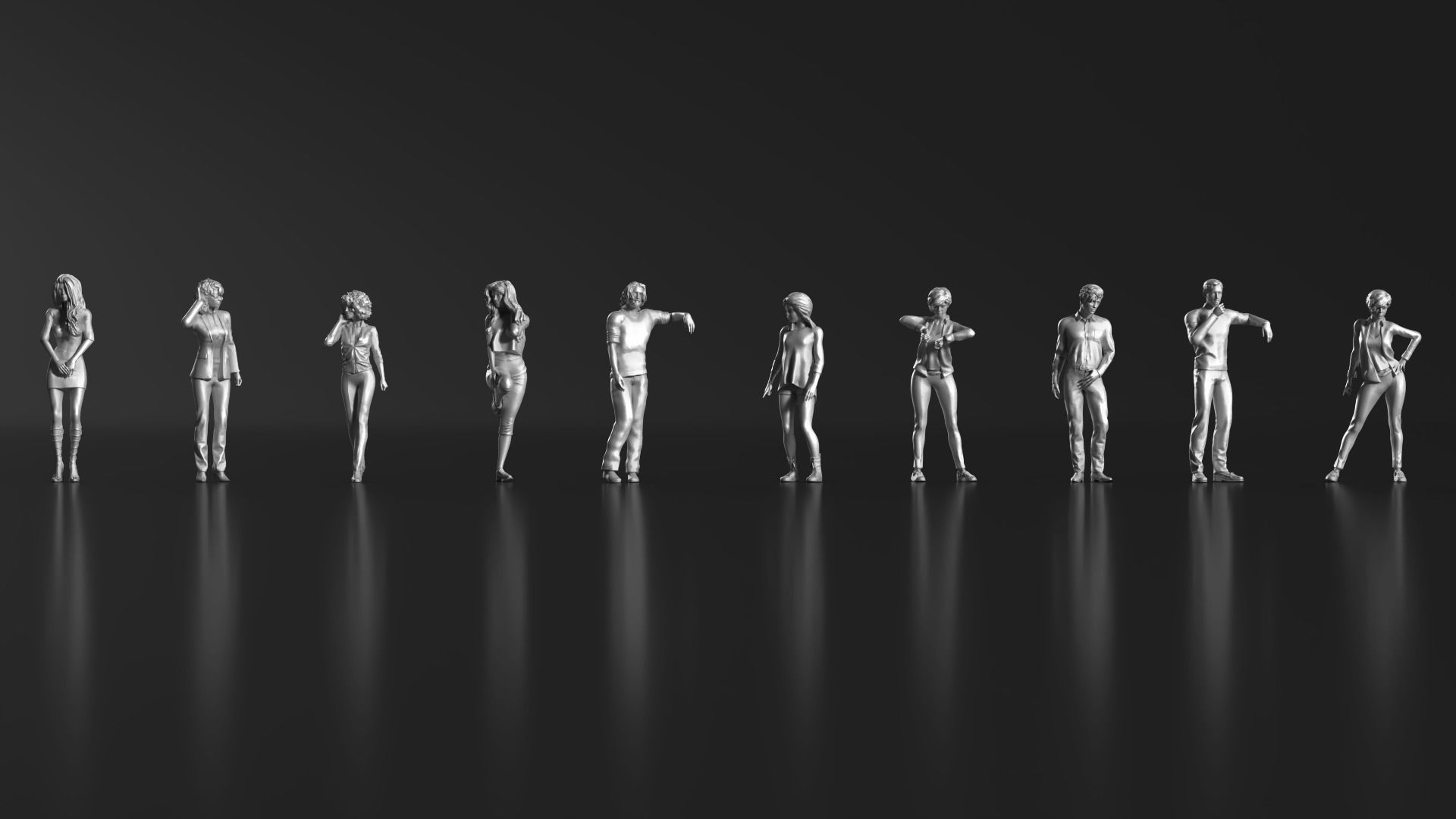 HD People 16 Stand 2 3D print model_5