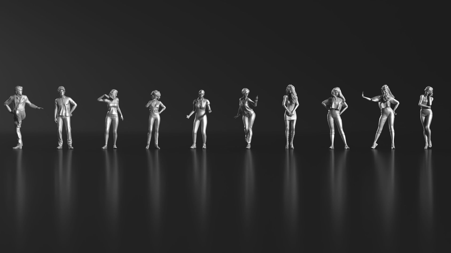 HD People 16 Stand 2 3D print model_10