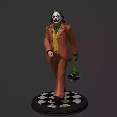 Joker Clown with Roses 3D Model Ready to Print