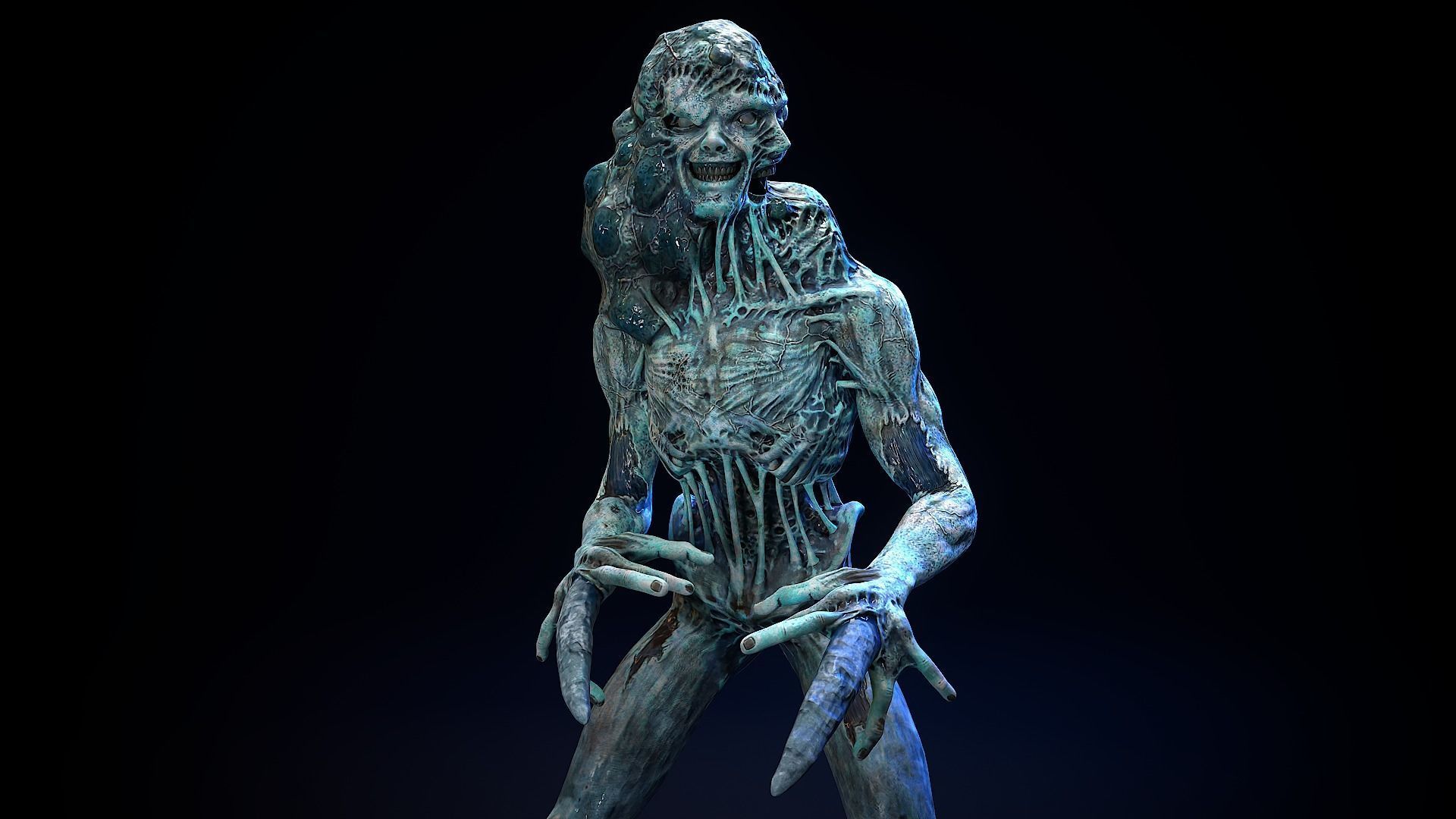 Mutant Monster 2 Low-poly 3D model_9