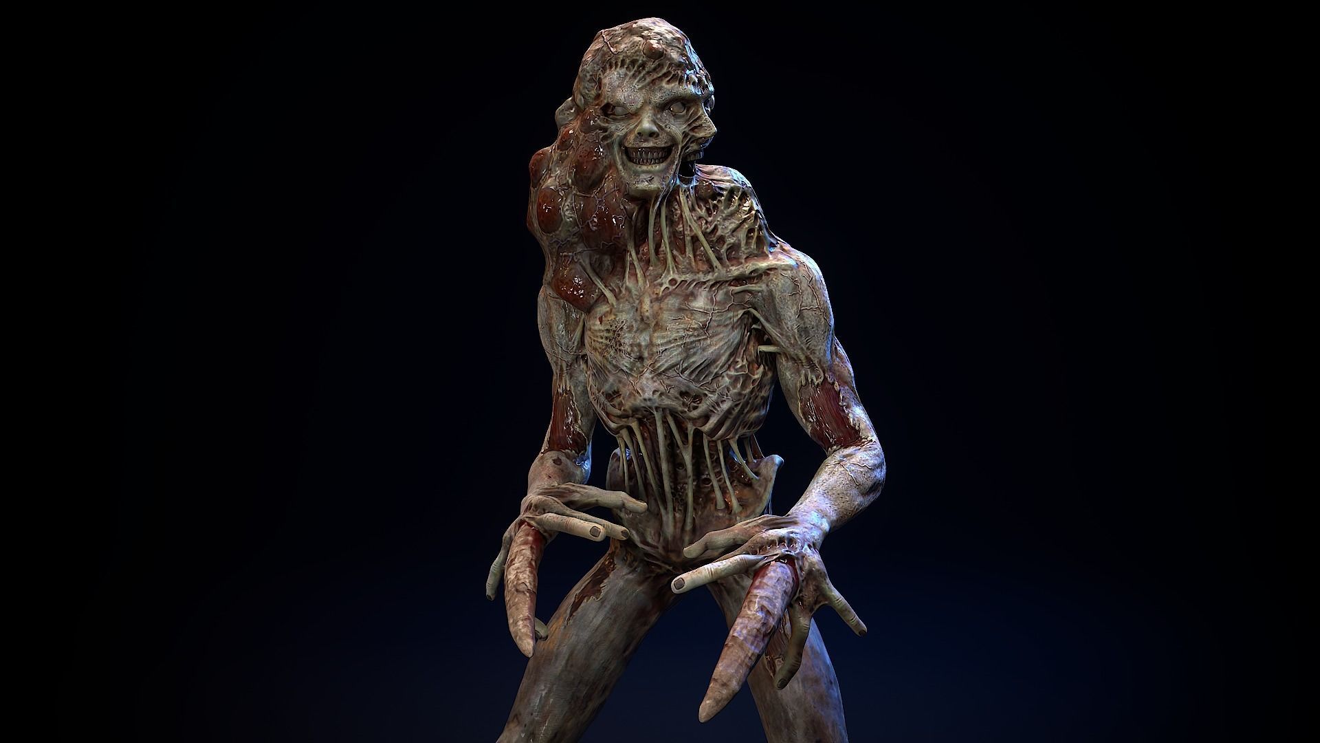 Mutant Monster 2 Low-poly 3D model_11