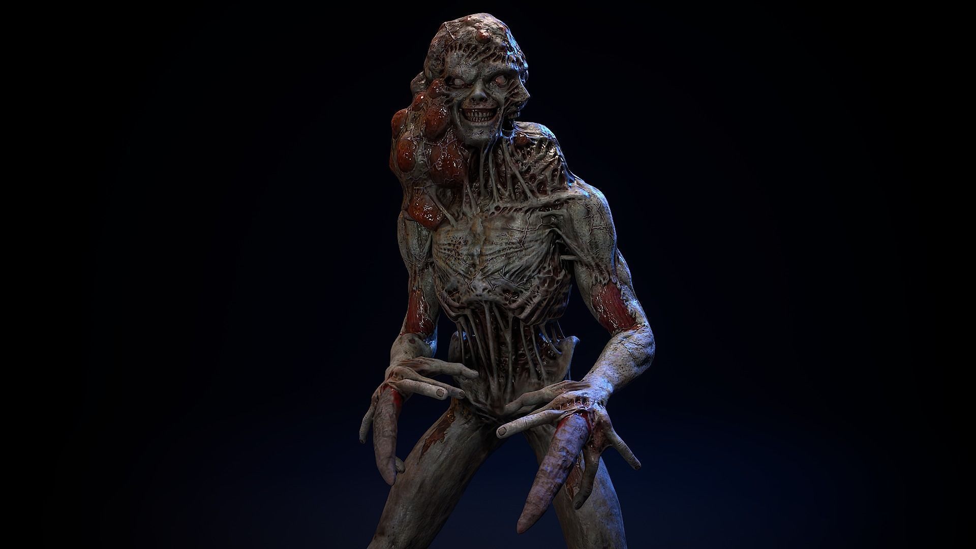 Mutant Monster 2 Low-poly 3D model_10