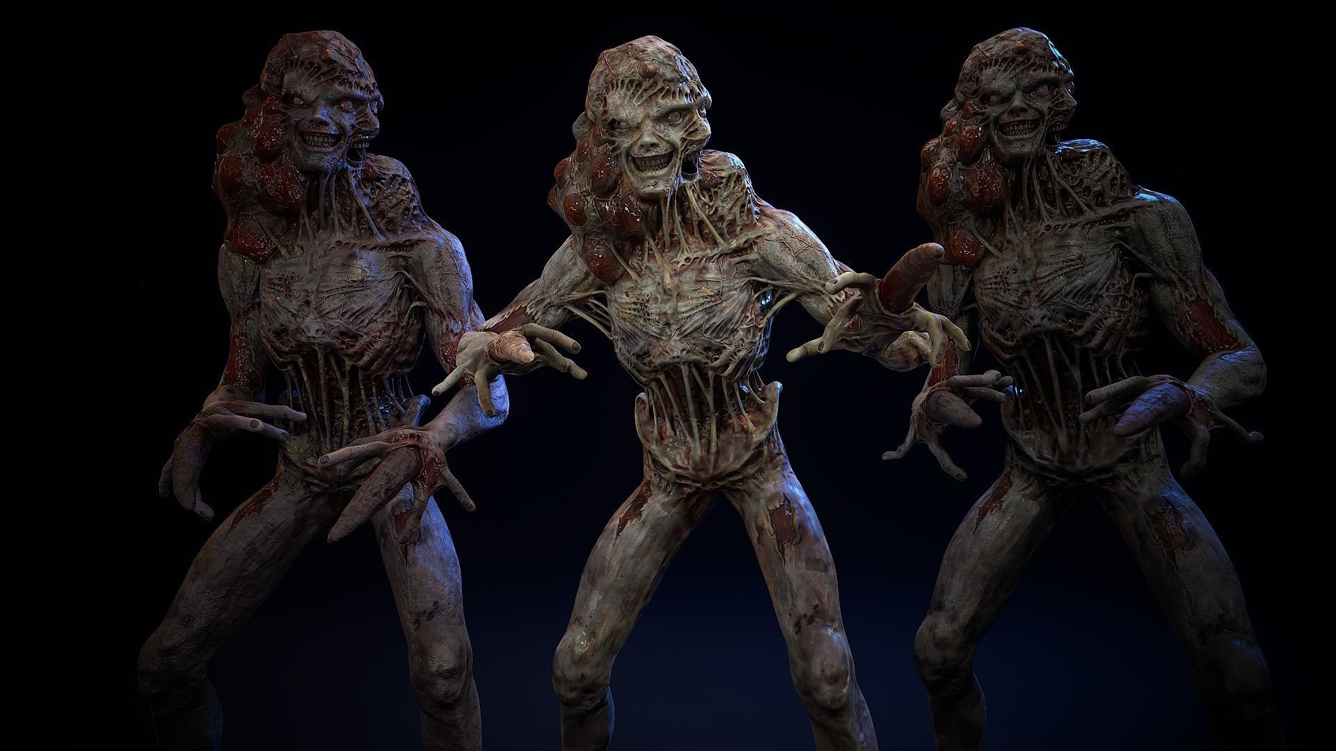 Mutant Monster 2 Low-poly 3D model_7