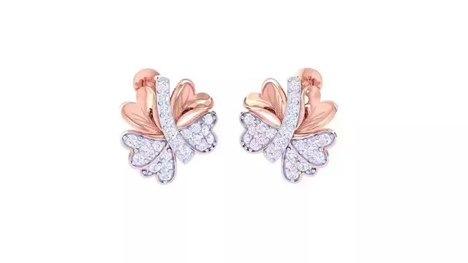 High Jewelry Diamond Studs Earrings 3dm stl 3mf obj glb gltf mtl