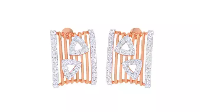 High Jewelry Diamond Studs Earrings 3dm stl 3mf obj glb gltf mtl