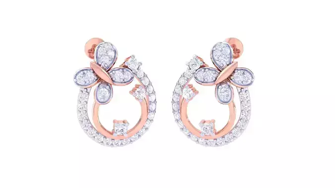 High Jewelry Diamond Studs Earrings 3dm stl 3mf obj glb gltf mtl