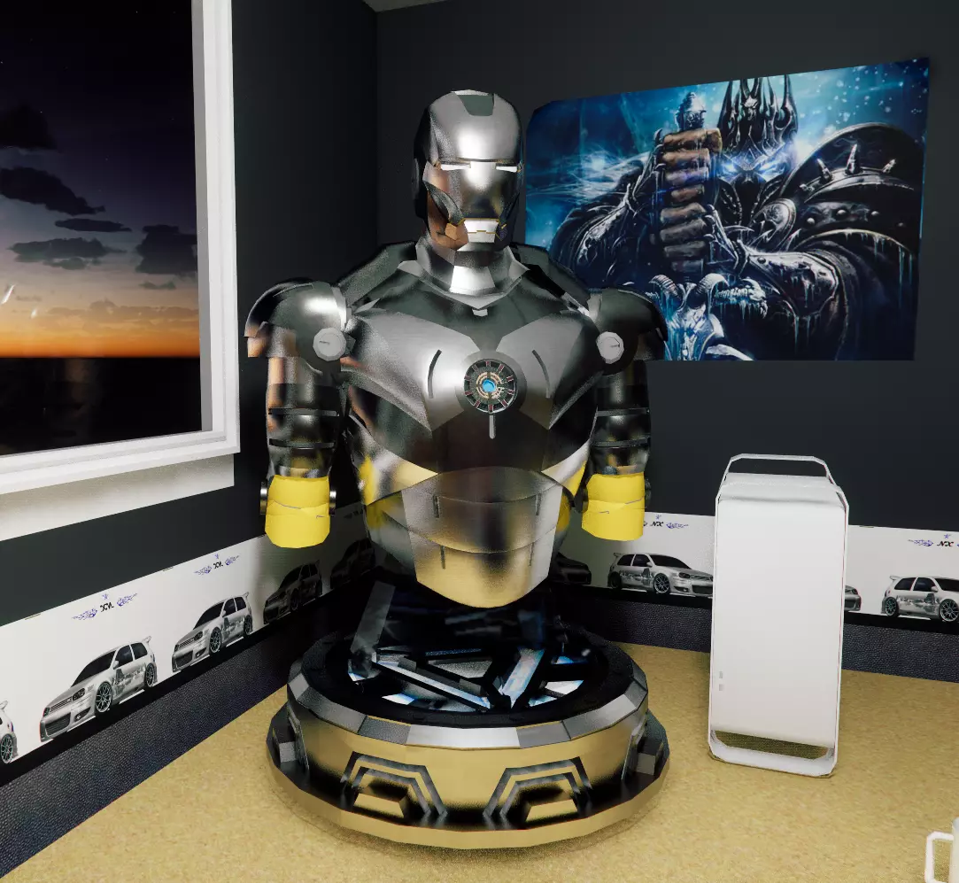 IRON MAN STATUE FIGURINE 3D model_0