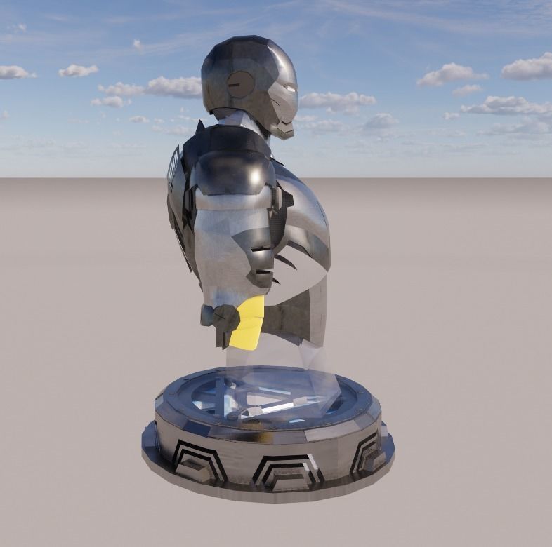 IRON MAN STATUE FIGURINE 3D model_3