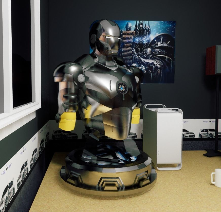 IRON MAN STATUE FIGURINE 3D model_1