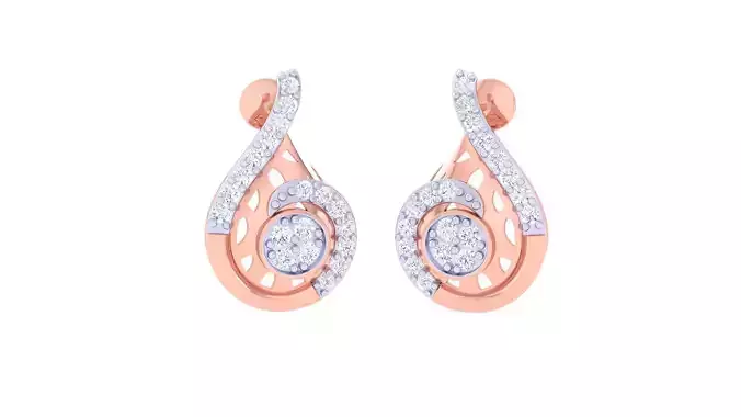 High Jewelry Diamond Studs Earrings 3dm stl 3mf obj glb gltf mtl