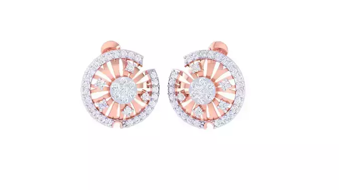 High Jewelry Diamond Studs Earrings 3dm stl 3mf obj glb gltf mtl 3D print model