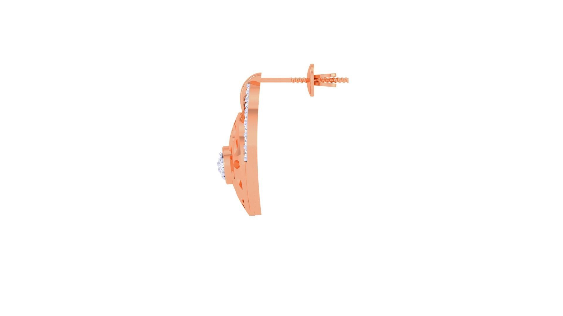 High Jewelry Diamond Studs Earrings 3dm stl 3mf obj glb gltf mtl 3D print model_8