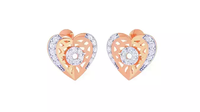 High Jewelry Diamond Studs Earrings 3dm stl 3mf obj glb gltf mtl