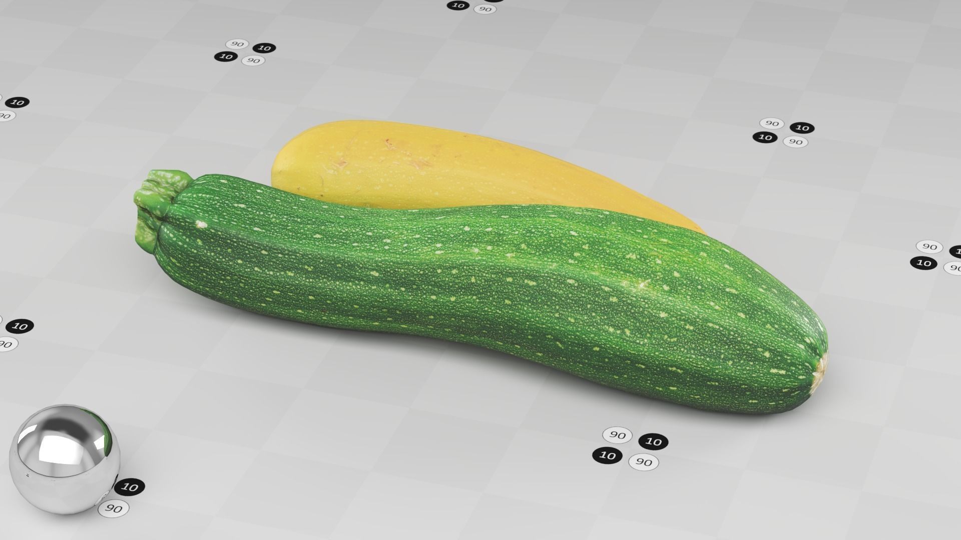 Zucchini - Photogrammetry Scan Low-poly 3D model_5