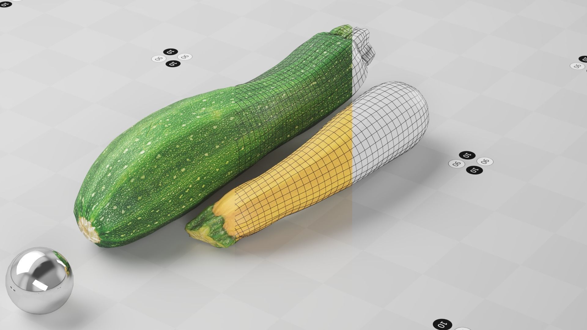 Zucchini - Photogrammetry Scan Low-poly 3D model_2