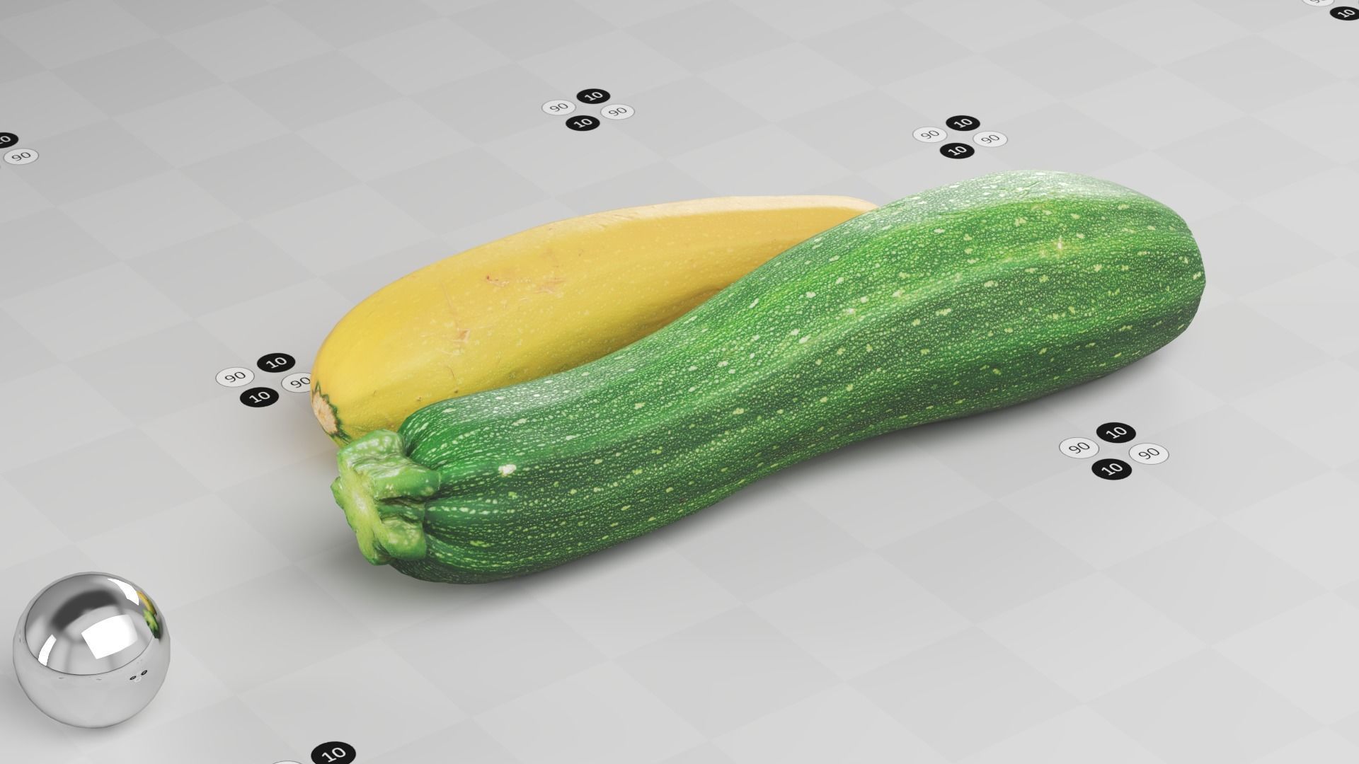 Zucchini - Photogrammetry Scan Low-poly 3D model_4