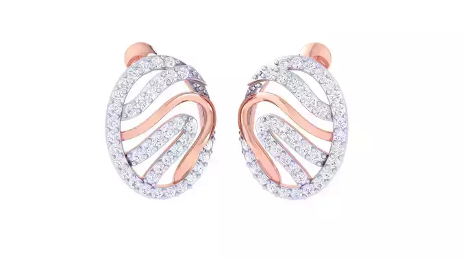High Jewelry Diamond Studs Earrings 3dm stl 3mf obj glb gltf mtl 3D print model