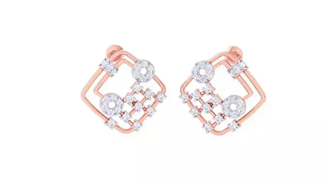 High Jewelry Diamond Studs Earrings 3dm stl 3mf obj glb gltf mtl 3D print model