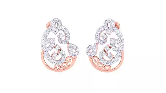 High Jewelry Diamond Studs Earrings 3dm stl 3mf obj glb gltf mtl 3D print model