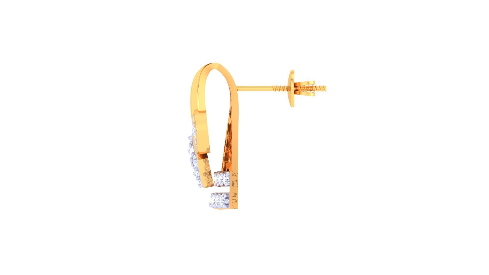 High Jewelry Diamond Studs Earrings 3dm stl 3mf obj glb gltf mtl 3D print model_10