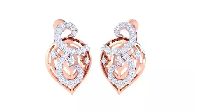 High Jewelry Diamond Studs Earrings 3dm stl 3mf obj glb gltf mtl 3D print model