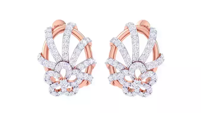 High Jewelry Diamond Studs Earrings 3dm stl 3mf obj glb gltf mtl