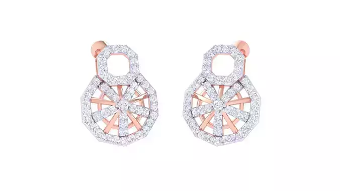 High Jewelry Diamond Studs Earrings 3dm stl 3mf obj glb gltf mtl