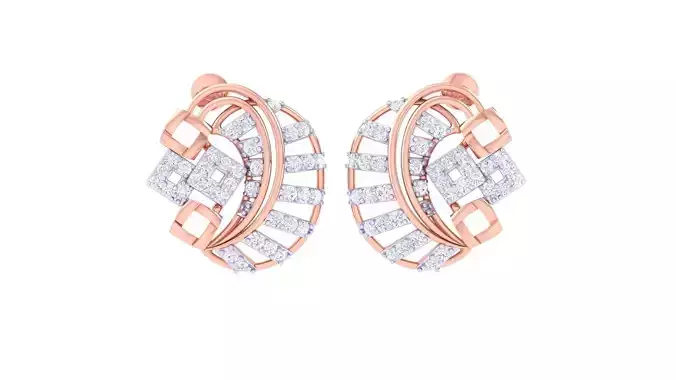 High Jewelry Diamond Studs Earrings 3dm stl 3mf obj glb gltf mtl 3D print model