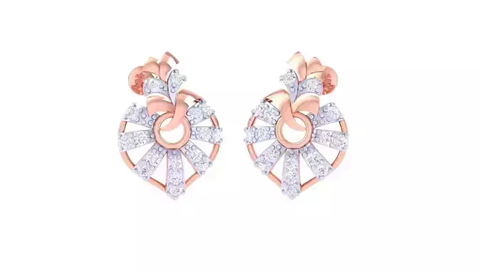 High Jewelry Diamond Studs Earrings 3dm stl 3mf obj glb gltf mtl 3D print model