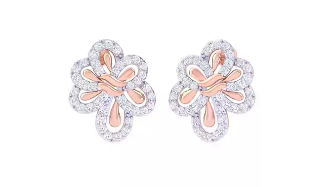 High Jewelry Diamond Studs Earrings 3dm stl 3mf obj glb gltf mtl 3D print model