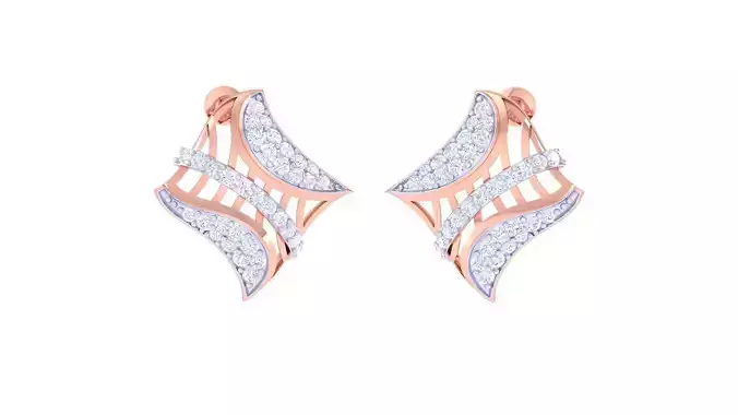 High Jewelry Diamond Studs Earrings 3dm stl 3mf obj glb gltf mtl 3D print model