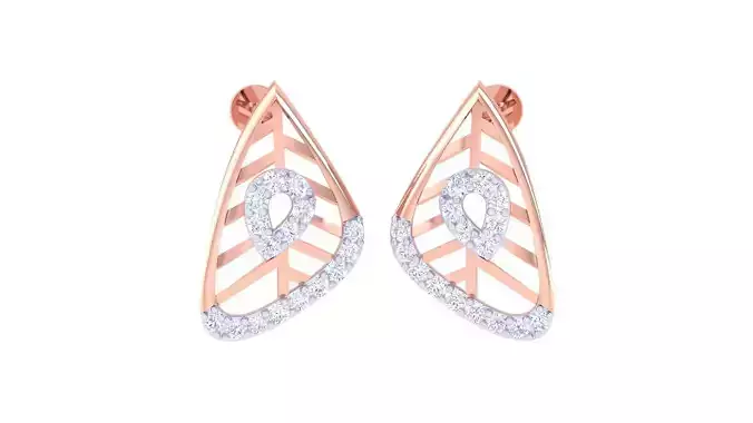 High Jewelry Diamond Studs Earrings 3dm stl 3mf obj glb gltf mtl