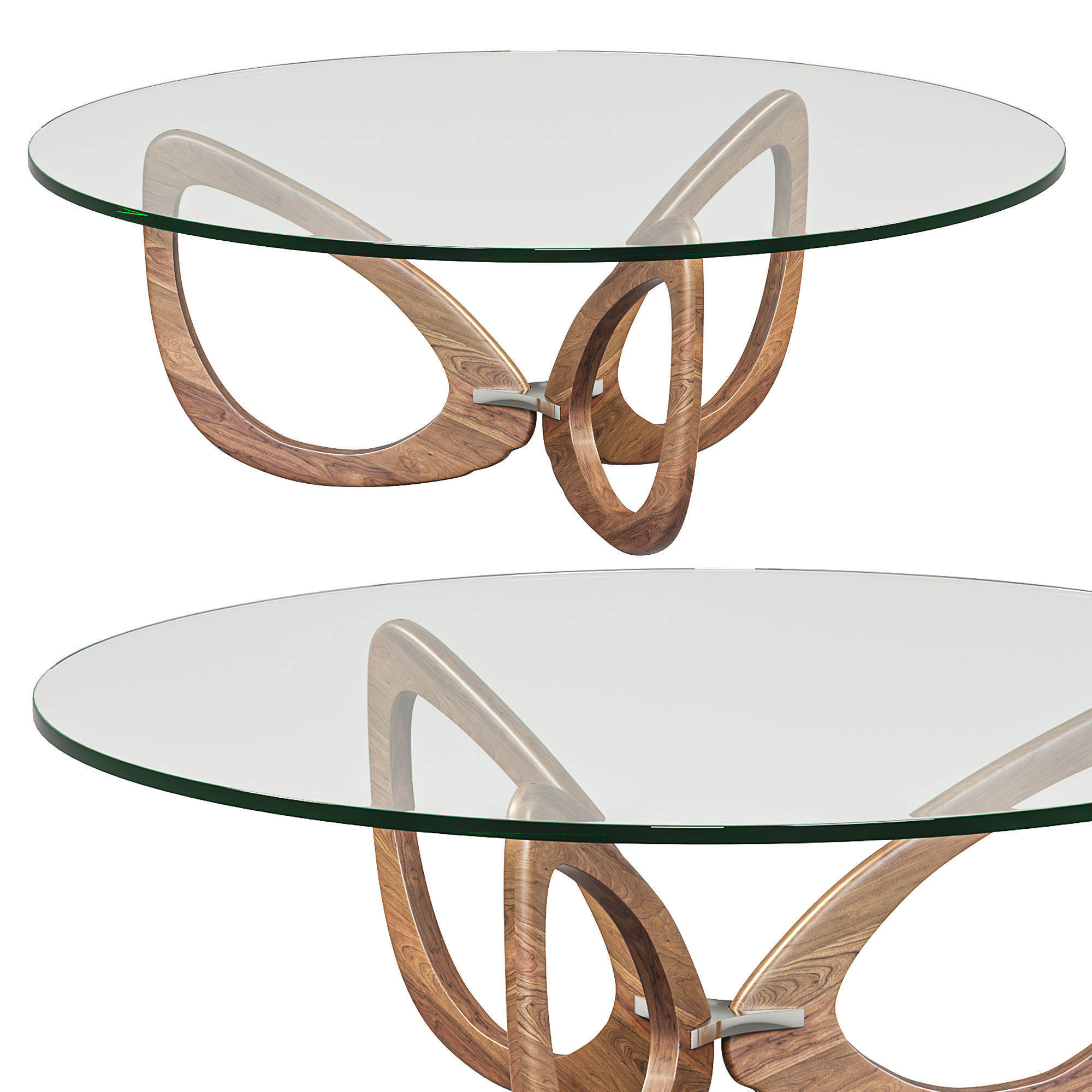 Helix is a modern glass coffee table By Cattelanitalia 3D model_1