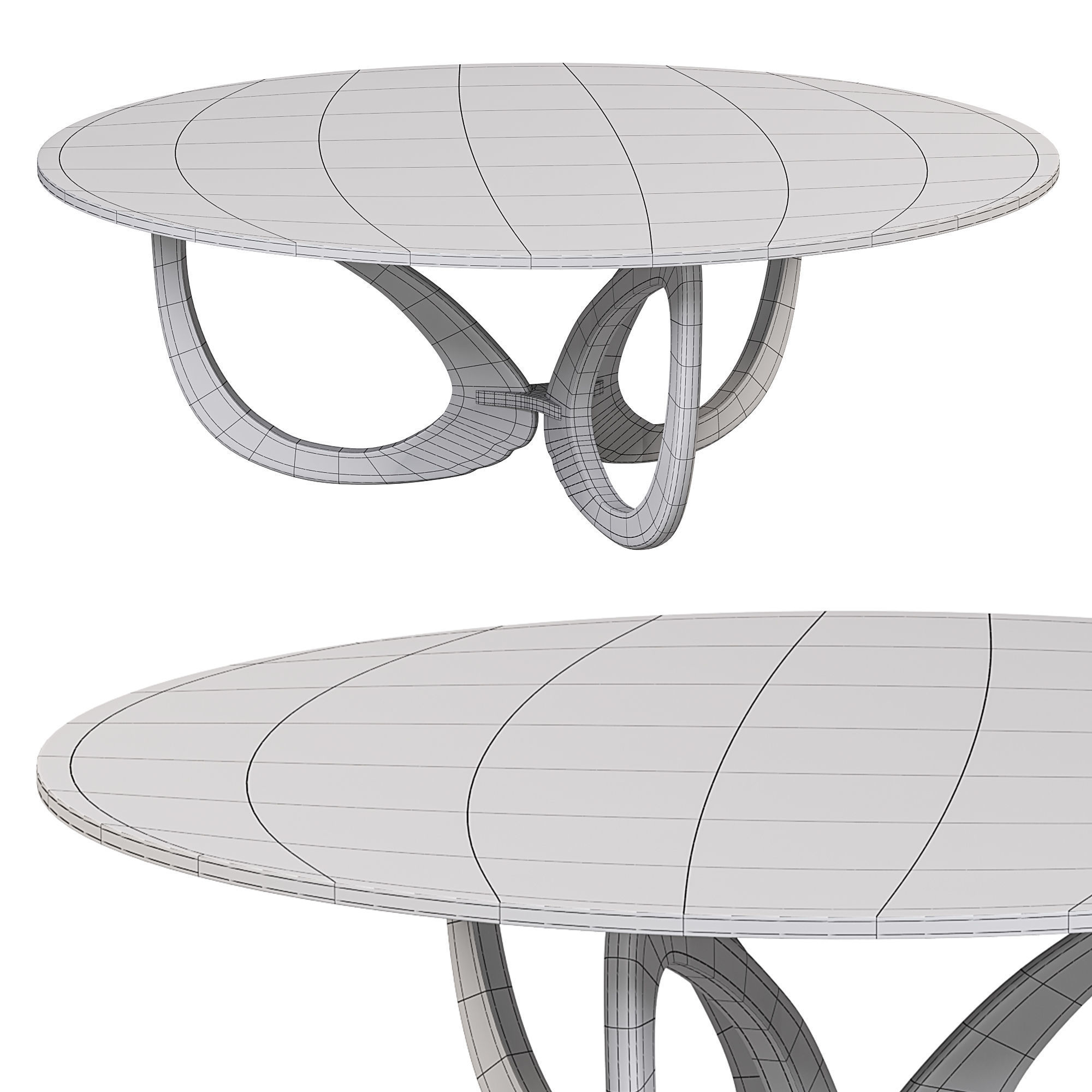 Helix is a modern glass coffee table By Cattelanitalia 3D model_2