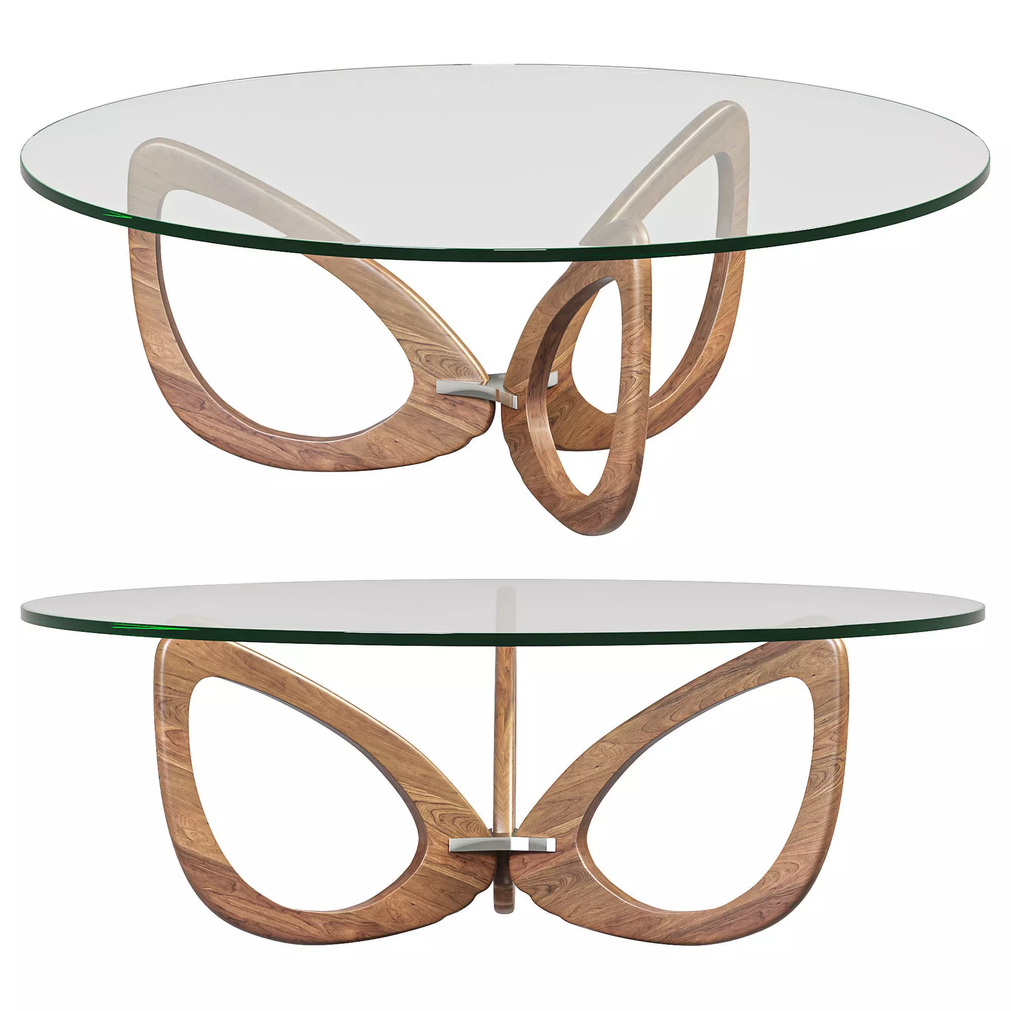 Helix is a modern glass coffee table By Cattelanitalia 3D model_0
