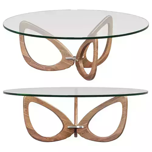 Helix is a modern glass coffee table By Cattelanitalia