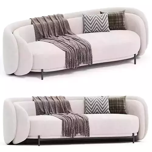 DOUBLE LAYERED BACK SOFA 3d model