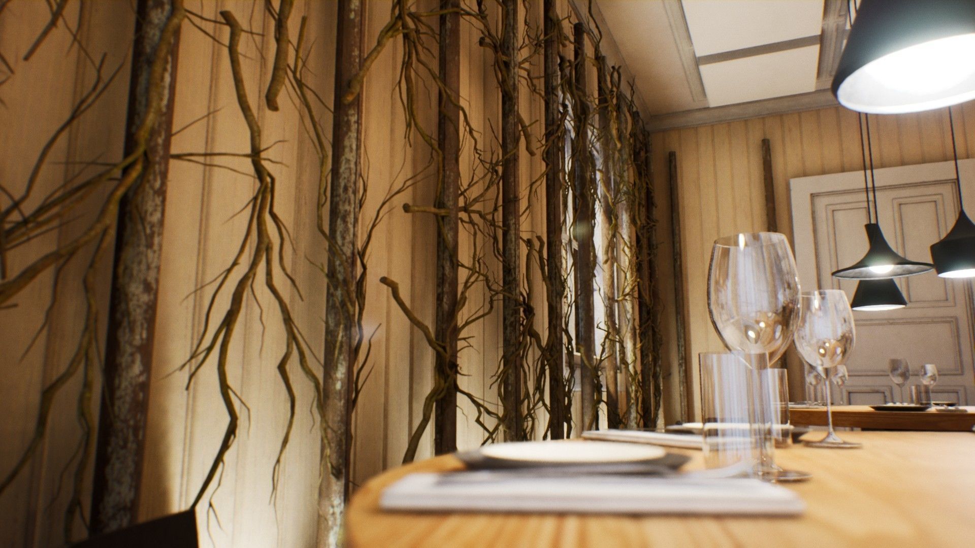 Nordic Restaurant Low-poly 3D model_13