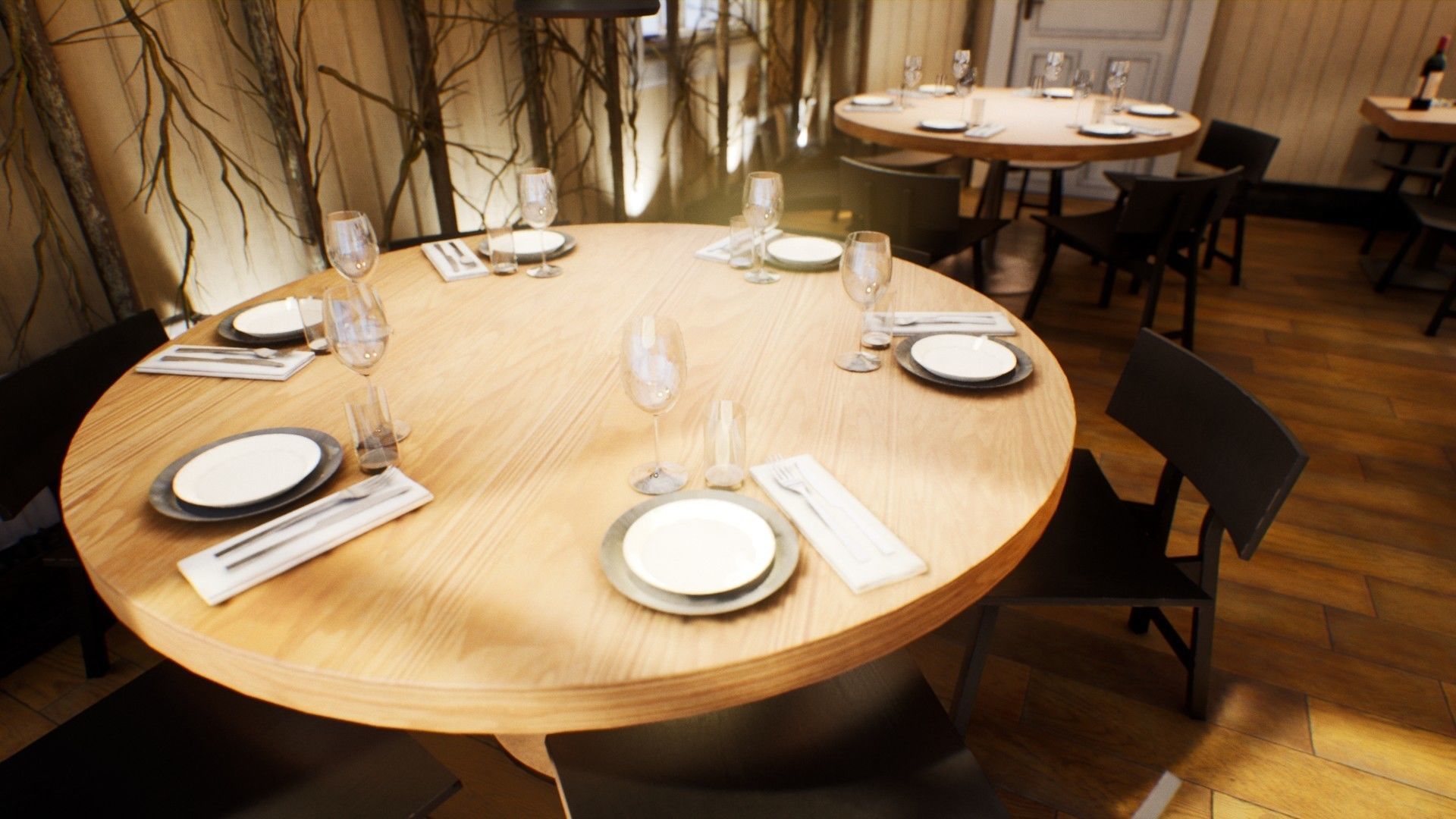 Nordic Restaurant Low-poly 3D model_5